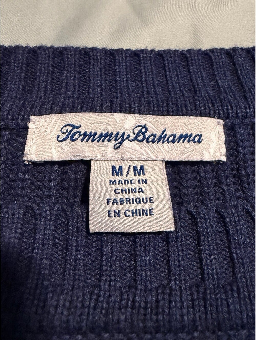 Tommy Bahama Navy Palm Tree Sweater Women’s Medium Coastal Beach - Picture 4 of 7